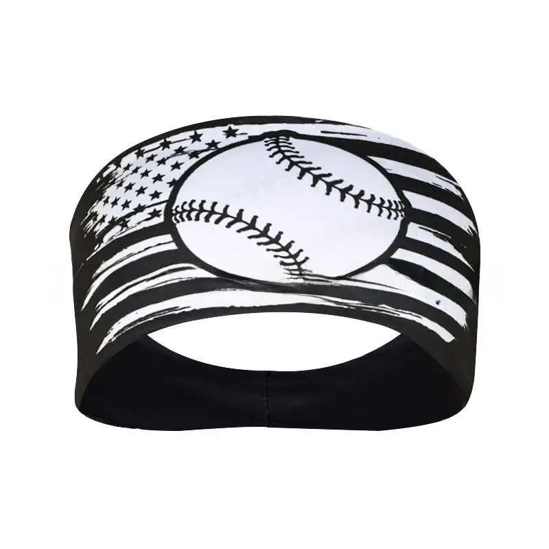 Sports Baseball Headband Yellow Red Stitched Men Women Running Fitness - Image 24