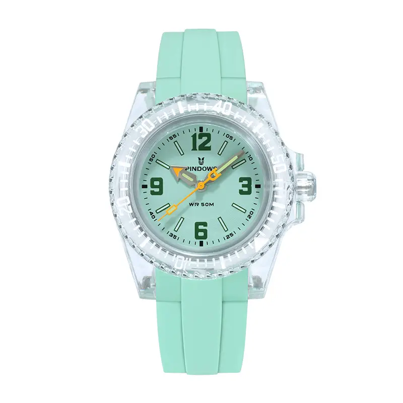 Crystal Watch for Women Men Mint Green Quartz — feature 5