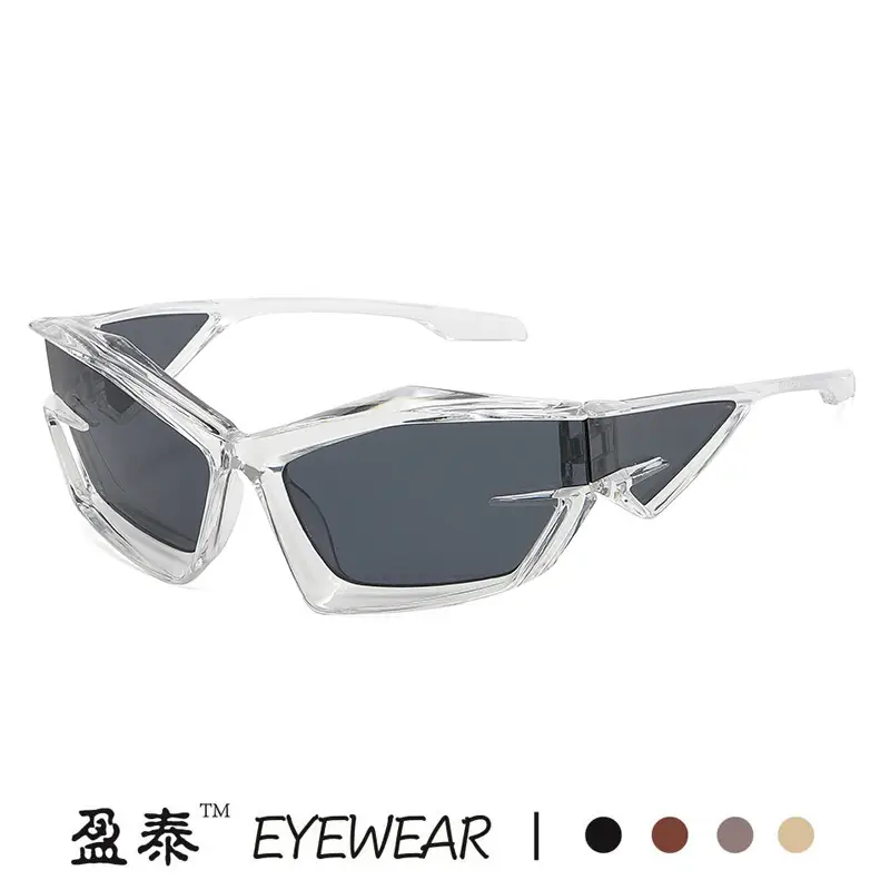 Red Black Futuristic Sunglasses Y2K Cross-Border Unisex - Image 9