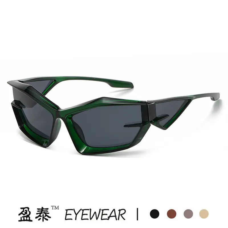 Red Black Futuristic Sunglasses Y2K Cross-Border Unisex - Image 11
