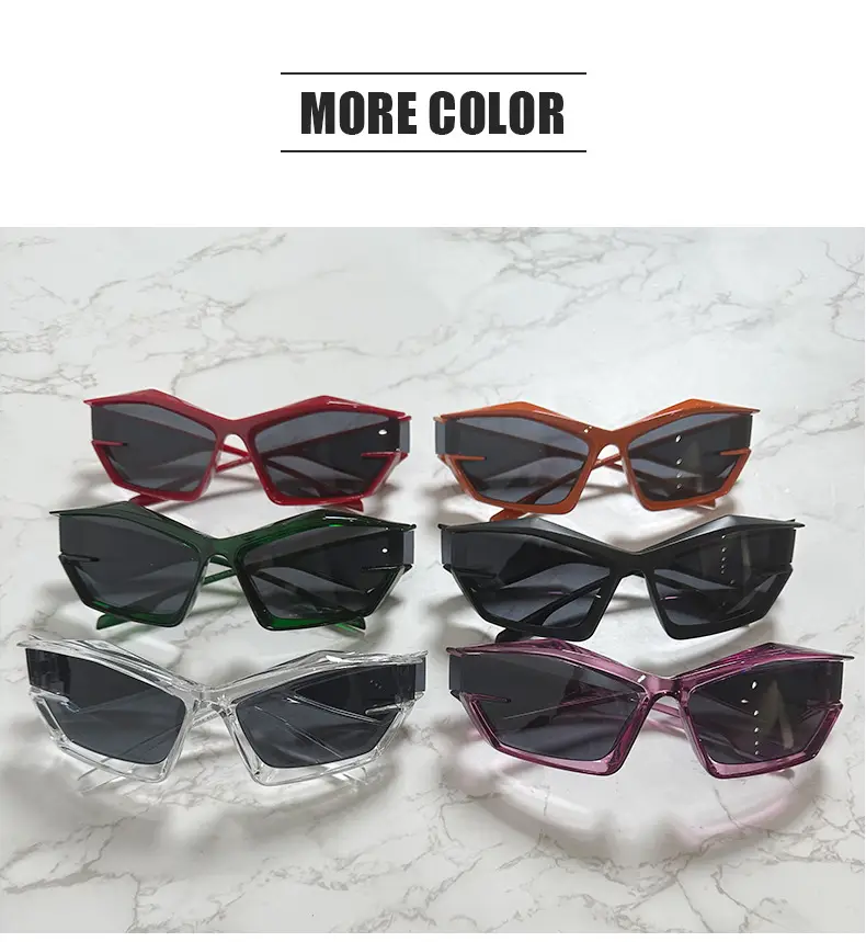 Red Black Futuristic Sunglasses Y2K Cross-Border Unisex — feature 20