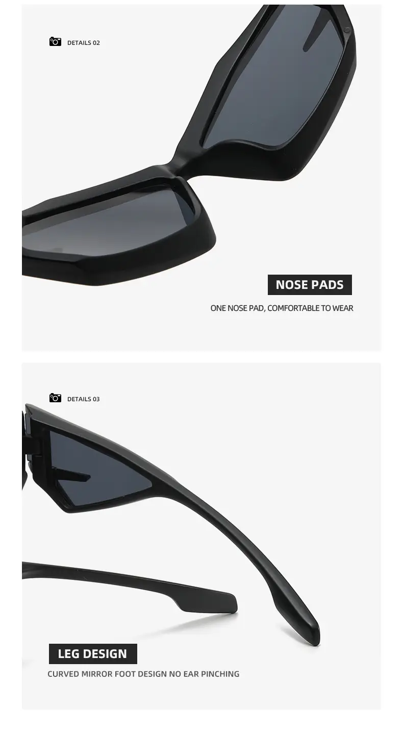Red Black Futuristic Sunglasses Y2K Cross-Border Unisex — feature 22