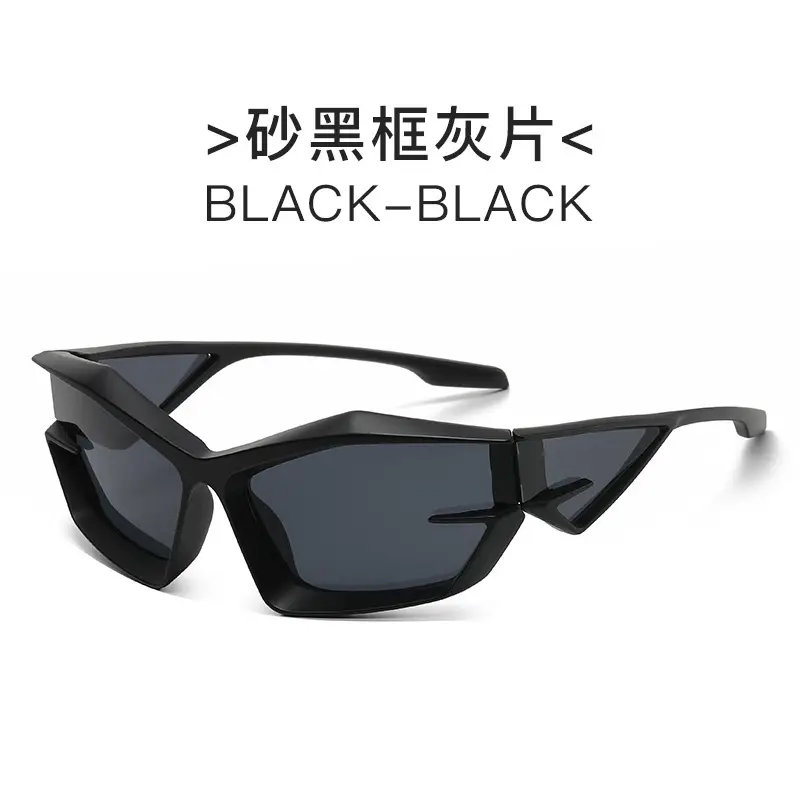 Red Black Futuristic Sunglasses Y2K Cross-Border Unisex