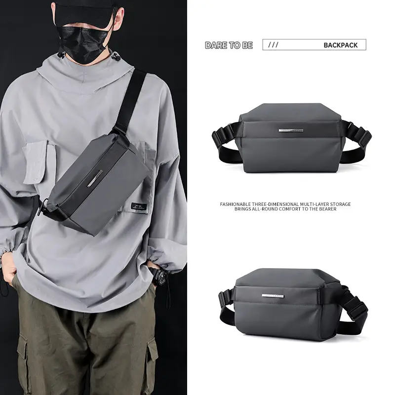 Men's Waterproof Nylon Crossbody Bag Large Capacity - Image 6