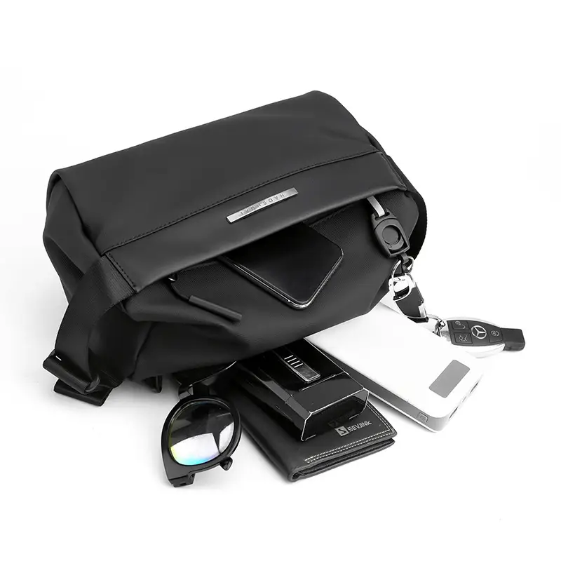 Men's Waterproof Nylon Crossbody Bag Large Capacity - Image 8