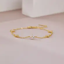 V-Shape Pearl Necklace for Women with Zircon — feature 1