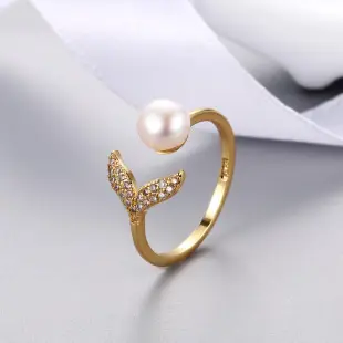 V-Shape Pearl Necklace for Women with Zircon — feature 15