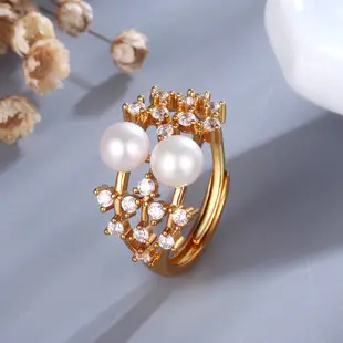V-Shape Pearl Necklace for Women with Zircon — feature 9