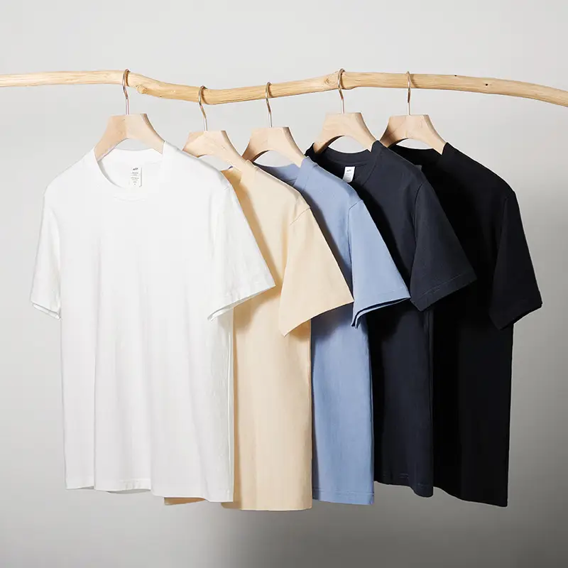 Men Heavy Cotton Brown T-Shirt 230g Round Neck