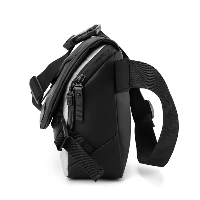 Men's Black Crossbody Bag Large Capacity Messenger Style - Image 7