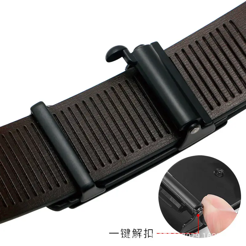 Men's Black Cross-Border Belt Automatic Buckle Business Wear - Image 11