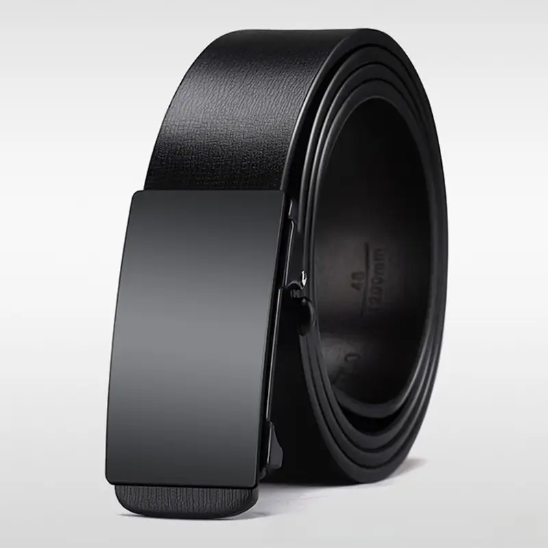 Men's Black Cross-Border Belt Automatic Buckle Business Wear - Image 6