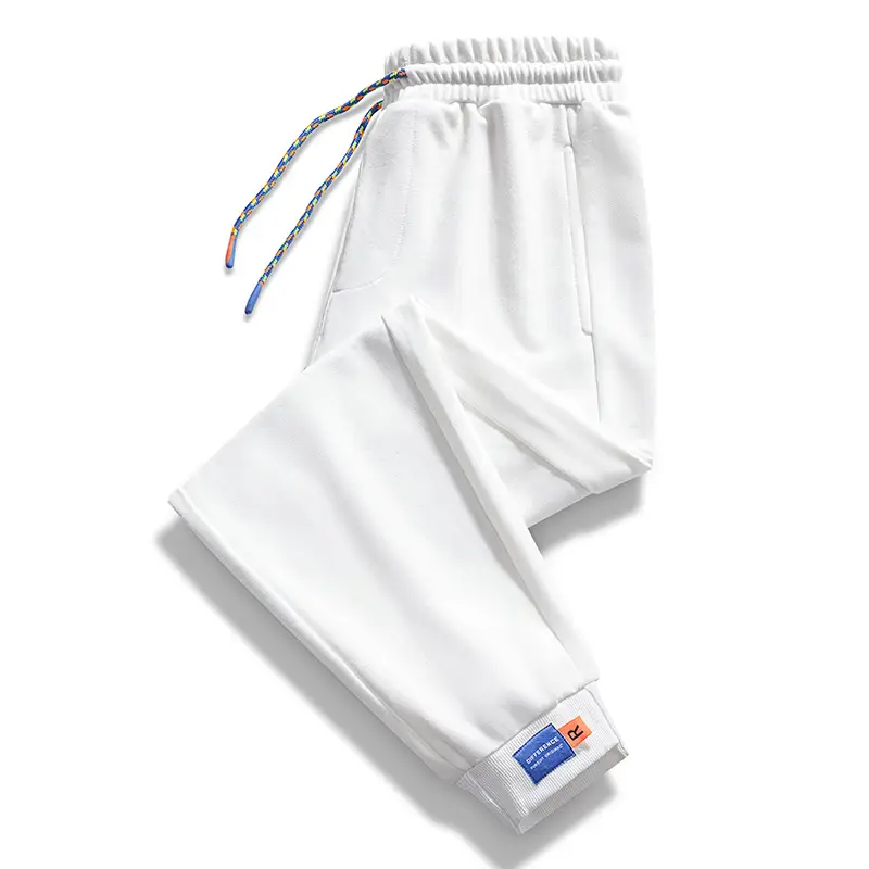 Men White Sweatpants Spring Autumn Casual Wear - Image 12
