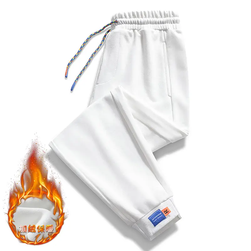 Men White Sweatpants Spring Autumn Casual Wear - Image 6
