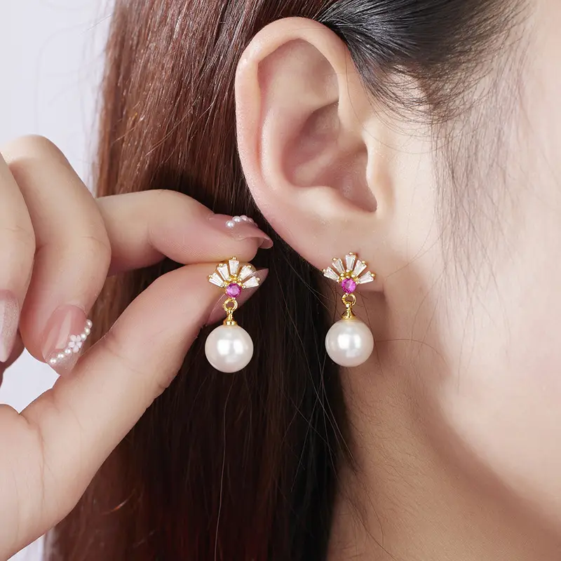 Korean Style Pearl Earrings for Women