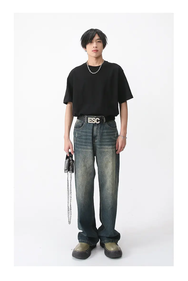 Men's Black Round Neck Pullover Shirt 220Gt — feature 22