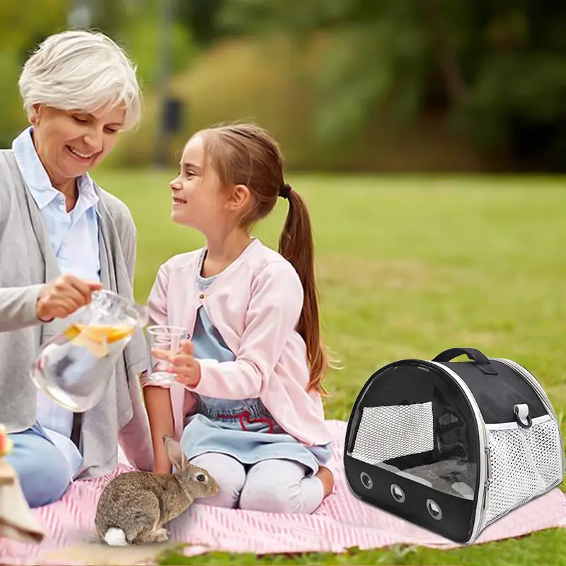 Portable Rabbit Cage with Mesh Cover for Small Pets - Image 5
