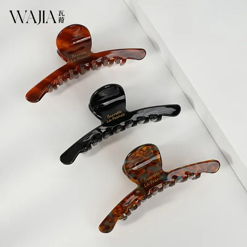 Wajia French High-End Hair Clip Korean France Acetic Acid Shark Clip Half Clip Princess Head Girl - Image 10