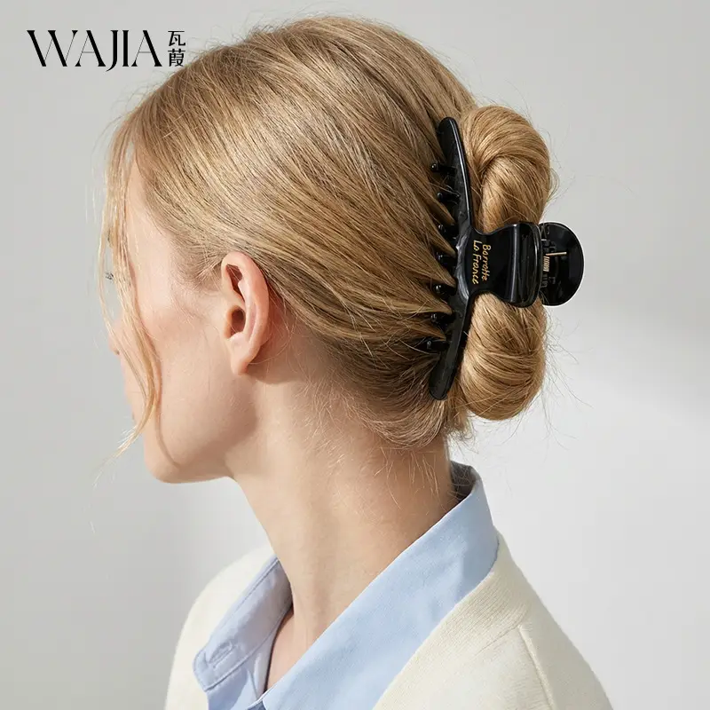 Wajia French High-End Hair Clip Korean France Acetic Acid Shark Clip Half Clip Princess Head Girl - Image 11