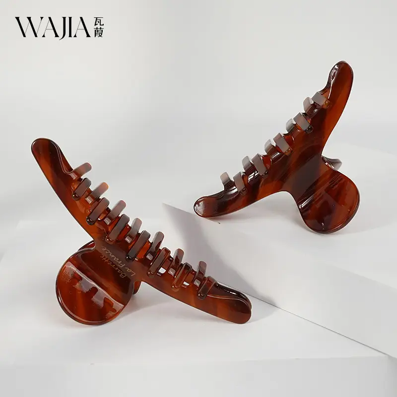 Wajia French High-End Hair Clip Korean France Acetic Acid Shark Clip Half Clip Princess Head Girl - Image 12