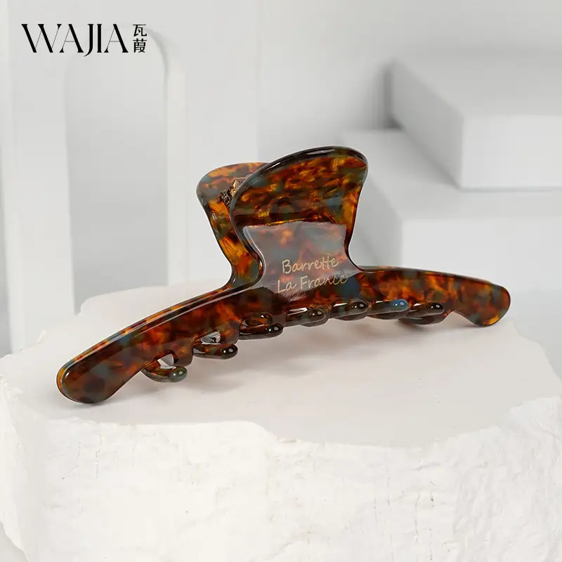 Wajia French High-End Hair Clip Korean France Acetic Acid Shark Clip Half Clip Princess Head Girl — feature 6