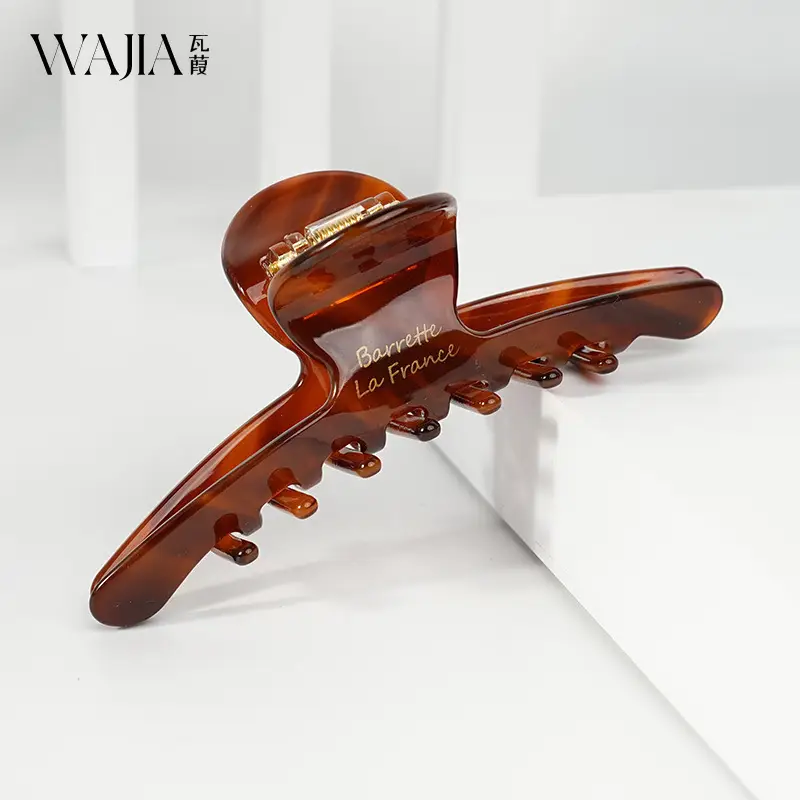 Wajia French High-End Hair Clip Korean France Acetic Acid Shark Clip Half Clip Princess Head Girl — feature 7