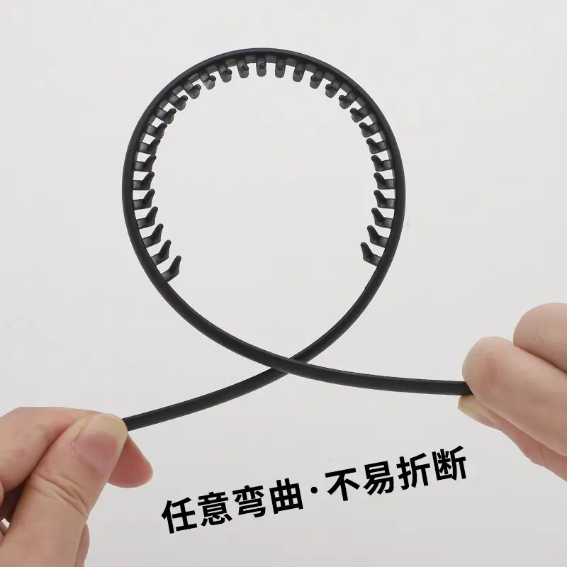 Black Toothed Hair Hoop for Women Summer Makeup Grotto