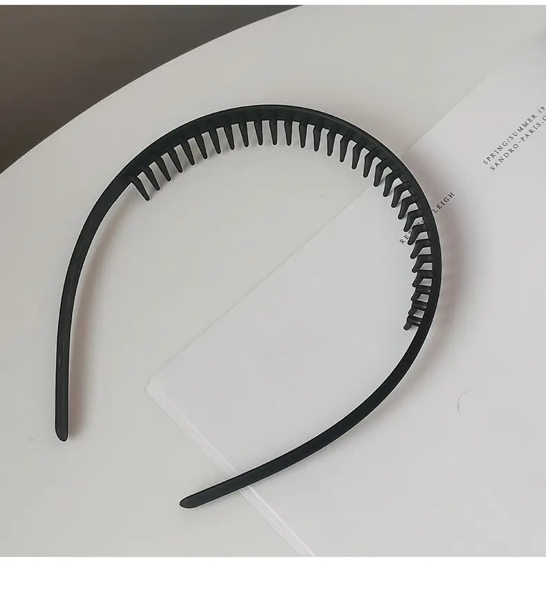 Black Toothed Hair Hoop for Women Summer Makeup Grotto — feature 16