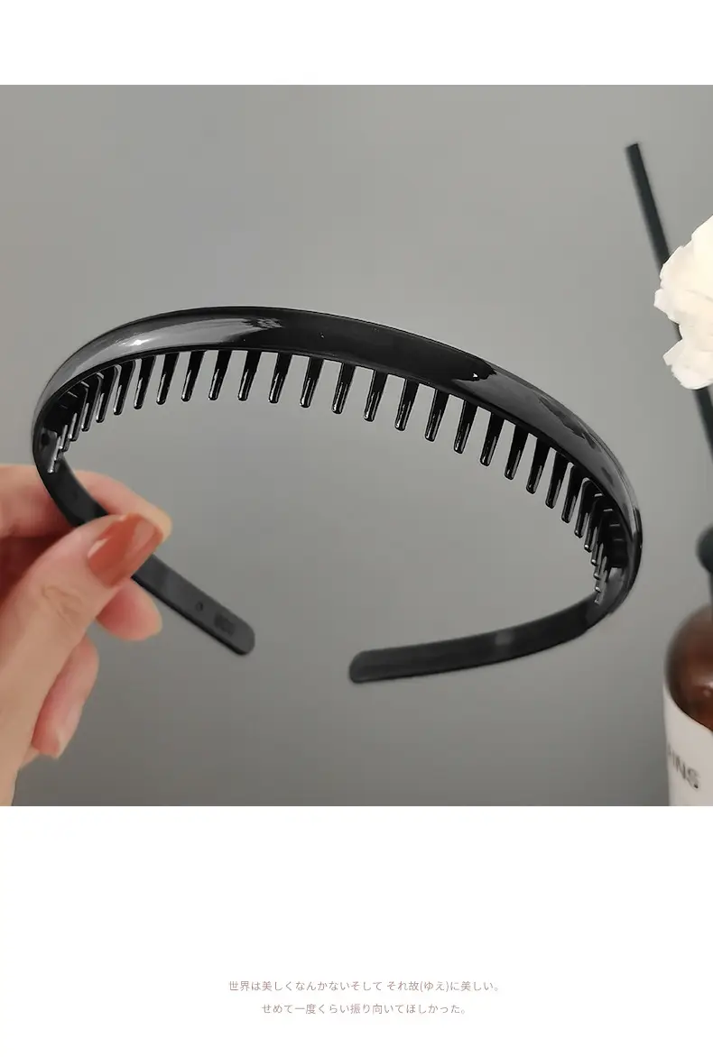 Black Toothed Hair Hoop for Women Summer Makeup Grotto — feature 6