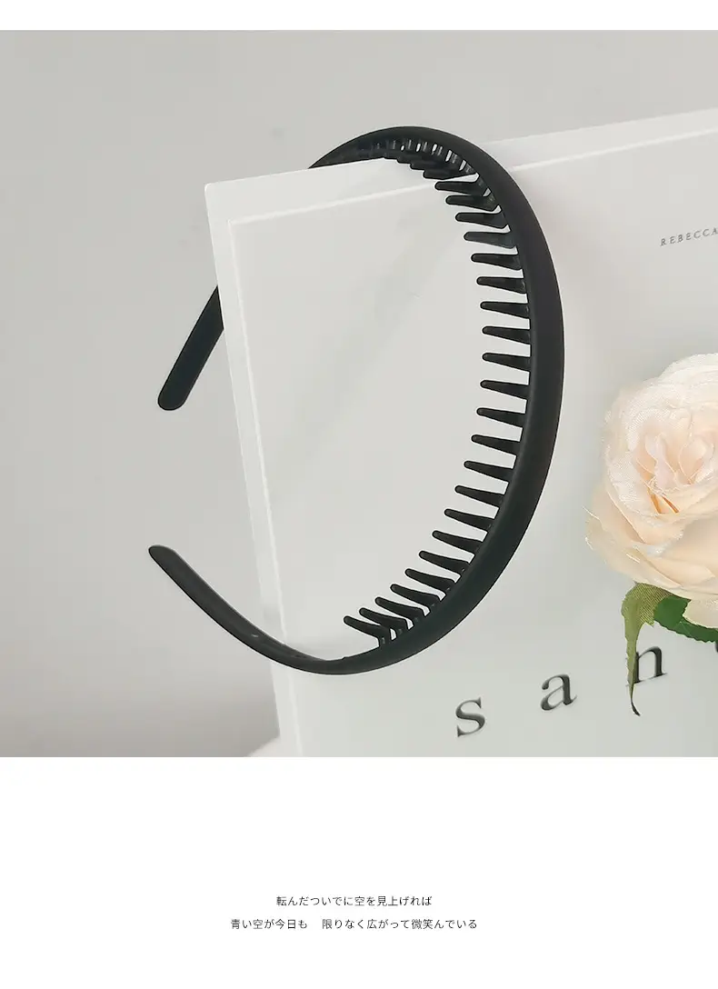 Black Toothed Hair Hoop for Women Summer Makeup Grotto — feature 7