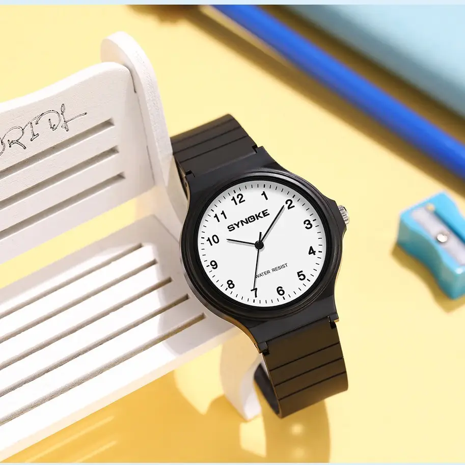 Synroke Black Quartz Watch for Boys Girls Waterproof Sports - Image 6