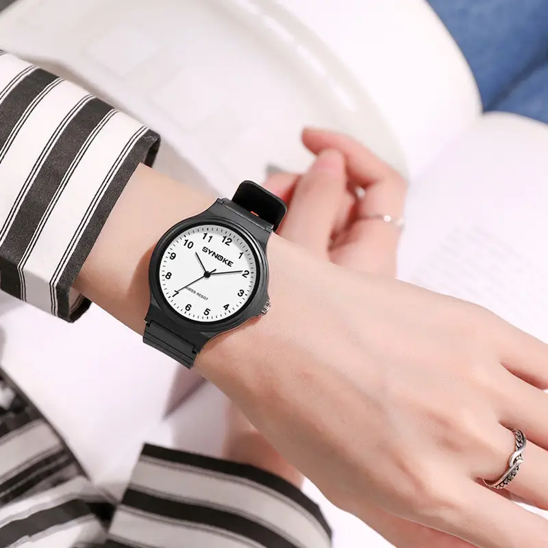 Synroke Black Quartz Watch for Boys Girls Waterproof Sports - Image 7