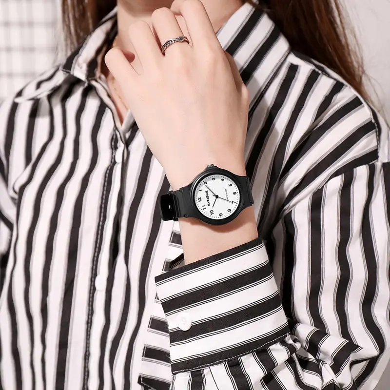 Synroke Black Quartz Watch for Boys Girls Waterproof Sports - Image 8