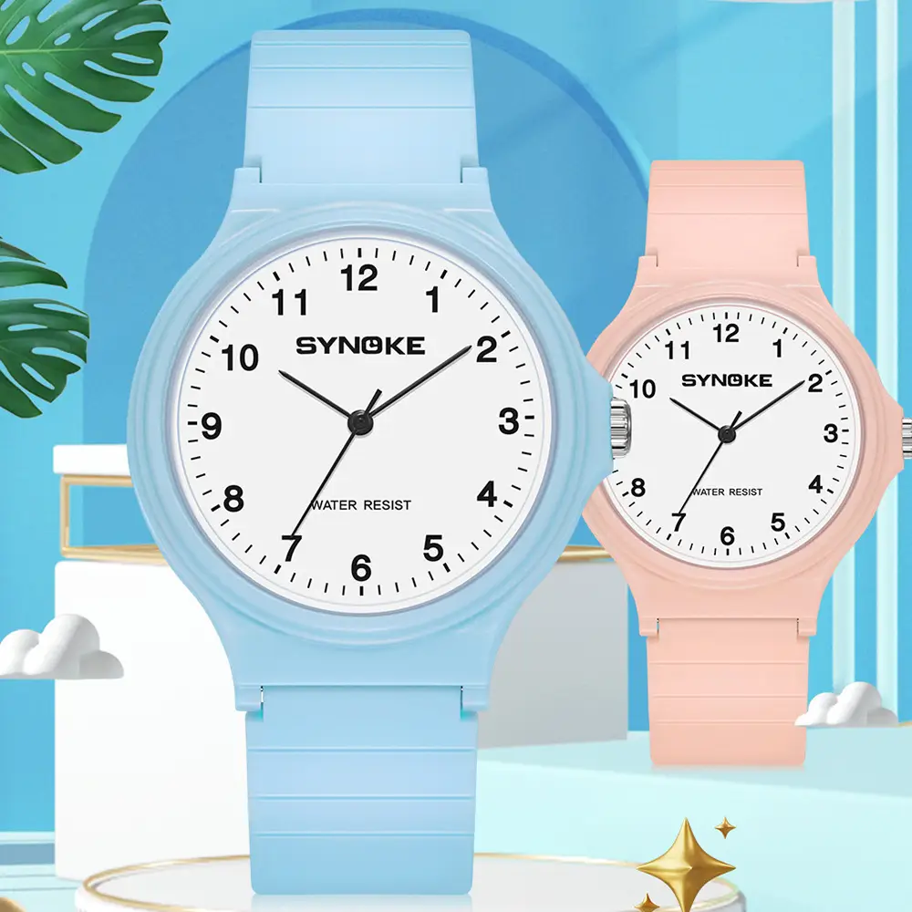 Synroke Black Quartz Watch for Boys Girls Waterproof Sports - Image 9