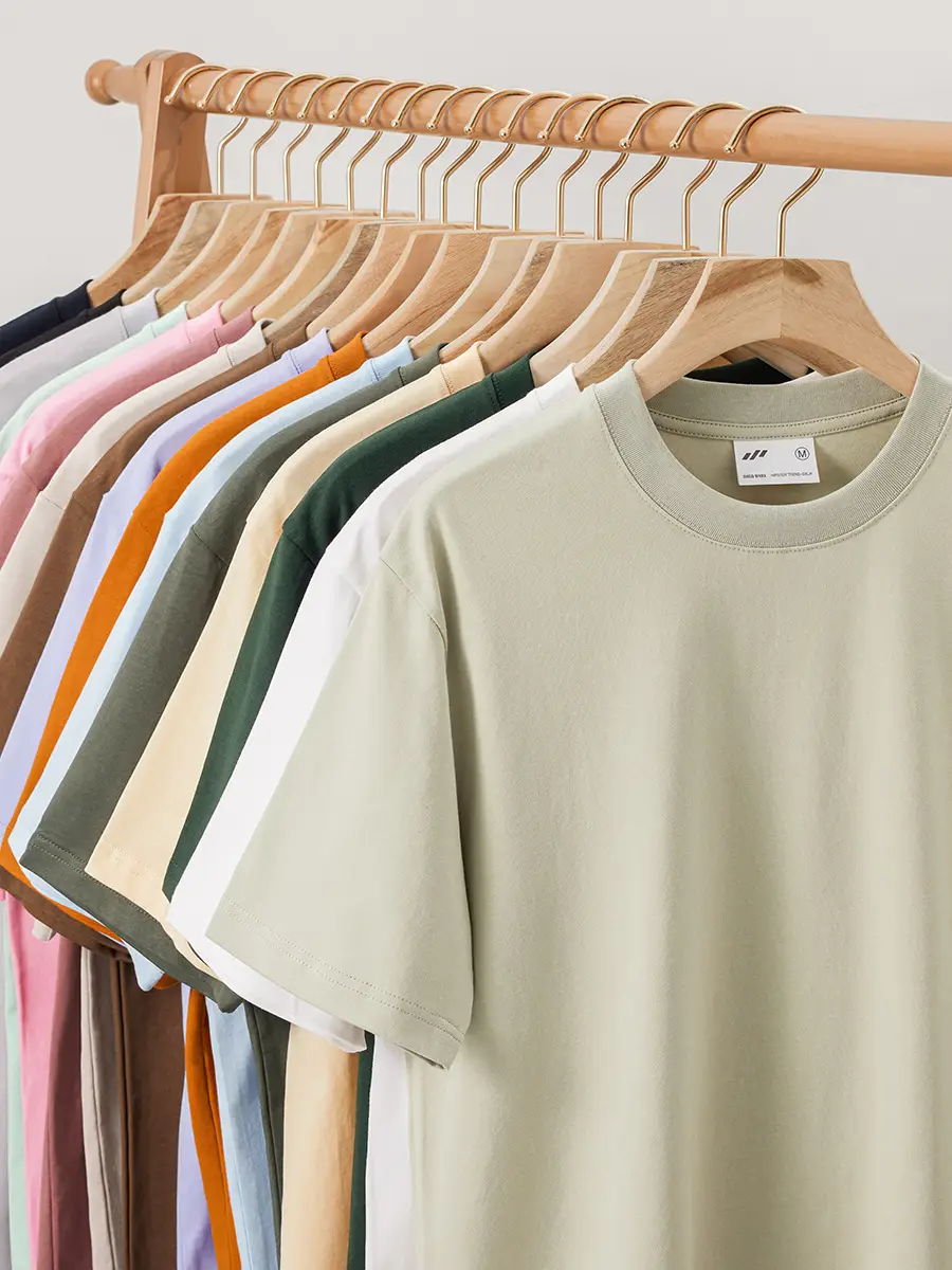 Pink Combed Cotton T-Shirt for Men - Image 17