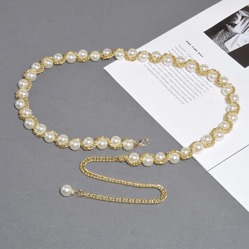 Pearl Woven Waist Chain for Women - Image 3