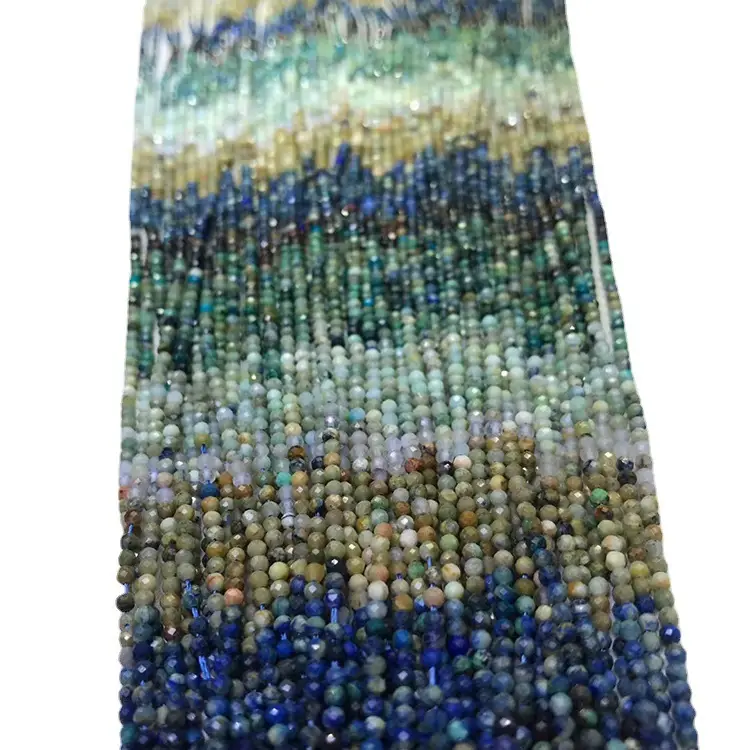 Natural Phoenix Lapis Cut Angle Round Beads 2.5mm - Image 5