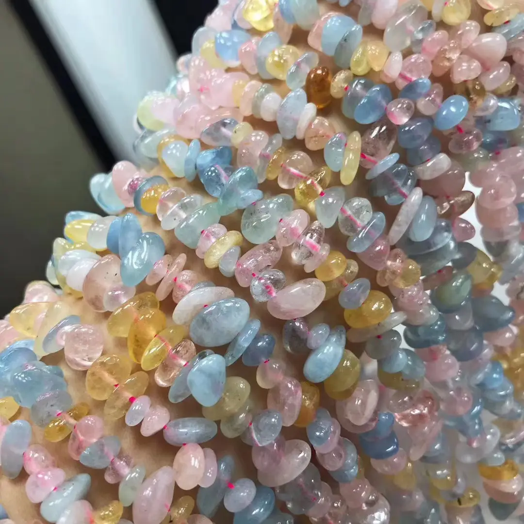 Natural Morganite Beads for Jewelry DIY Handmade Bracelet - Image 2