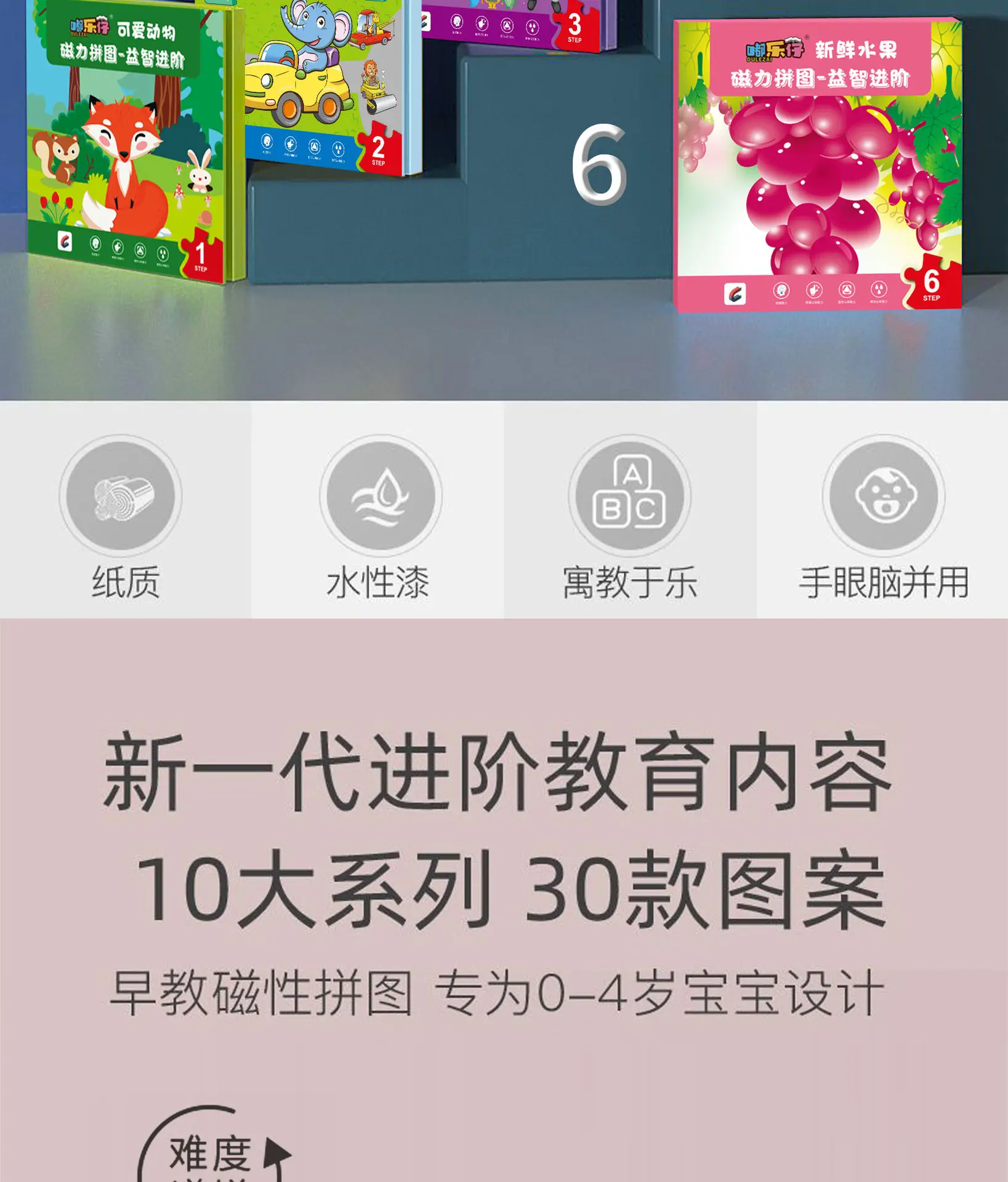 Magnetic Puzzle for Kids 3-6 Years Early Education Literacy Board — feature 2