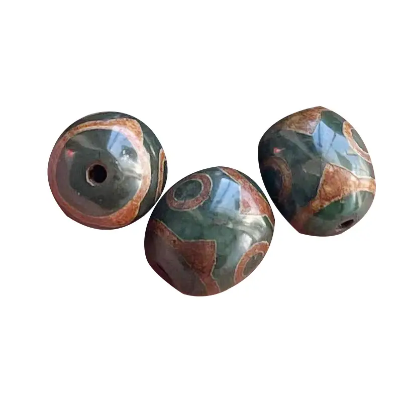 Xizang Green Chalcedony Beads 14x16mm High Gloss - Image 5