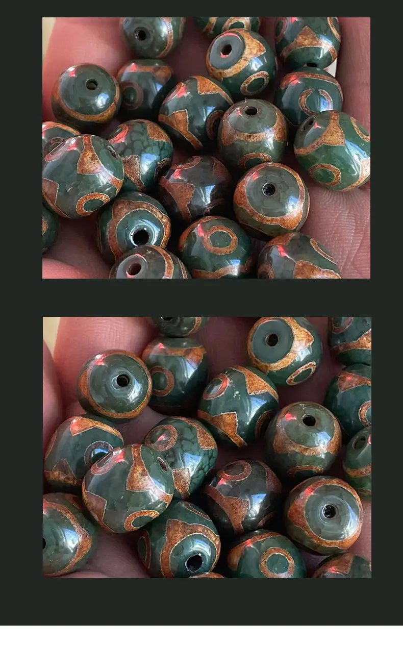 Xizang Green Chalcedony Beads 14x16mm High Gloss — feature 8