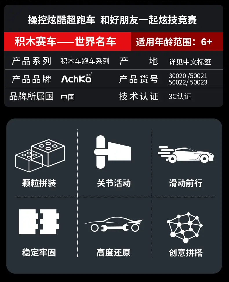 Akochi Famous Car Police Car Toy 8x8 Grid — feature 3