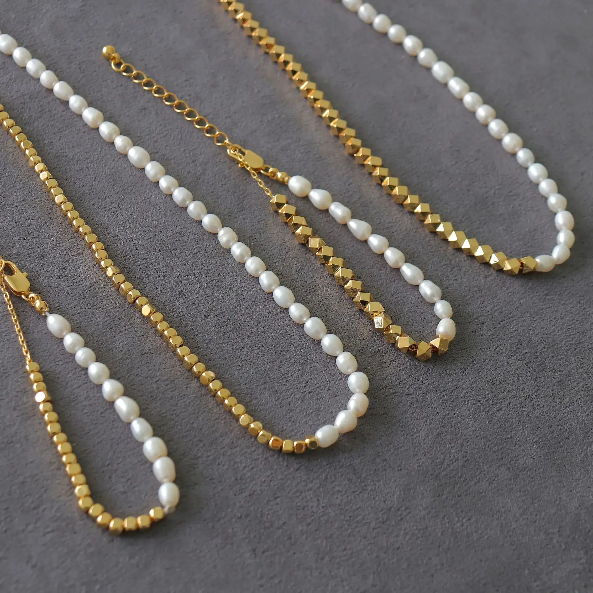 Gold Pearl Necklace & Earrings Set for Women — feature 12
