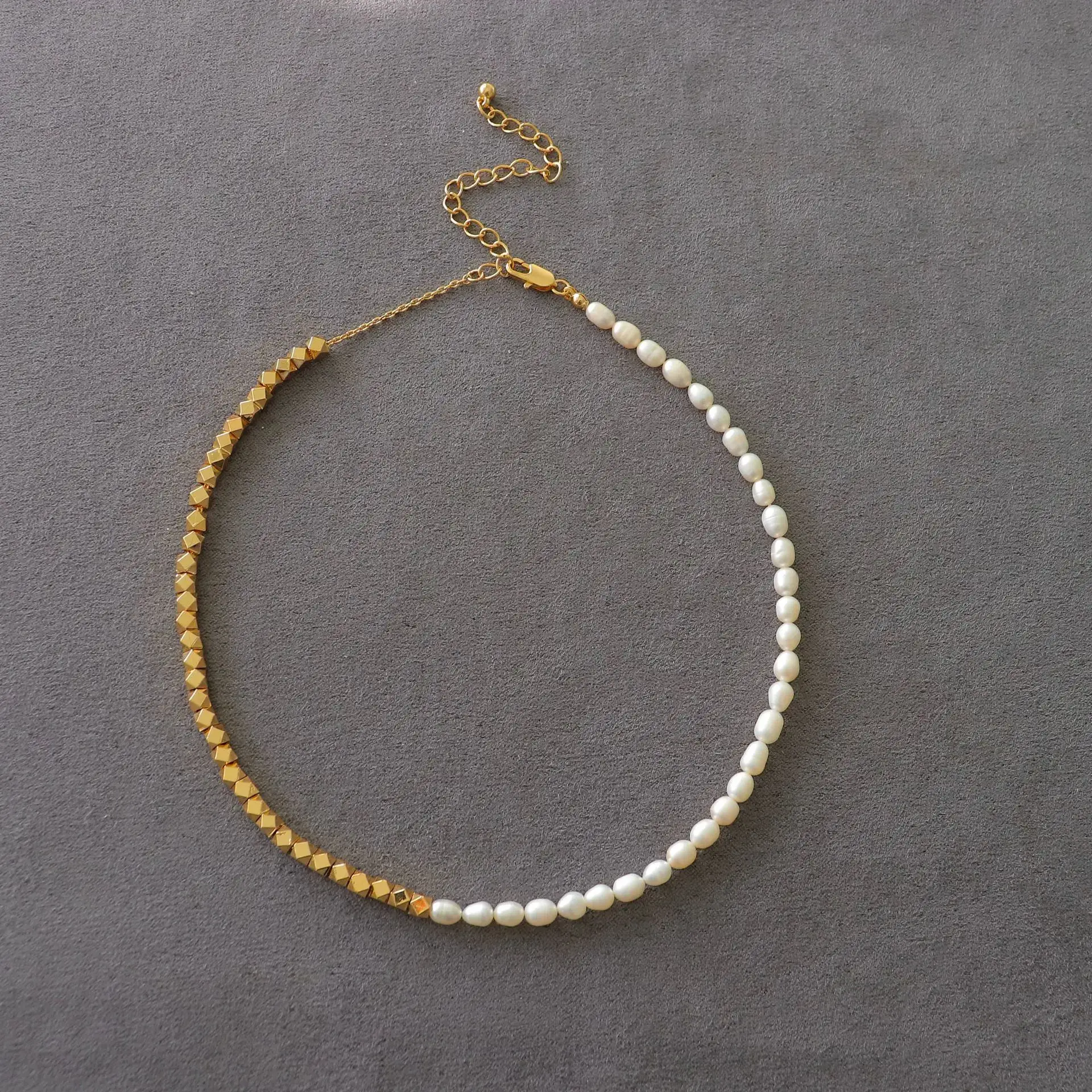 Gold Pearl Necklace & Earrings Set for Women — feature 4