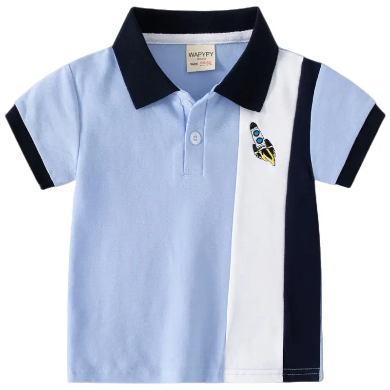 Children's Boys Polo T-Shirt Yellow Blue White 2025 - Image 7