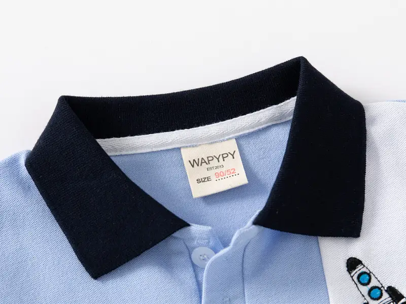Children's Boys Polo T-Shirt Yellow Blue White 2025 — feature 6