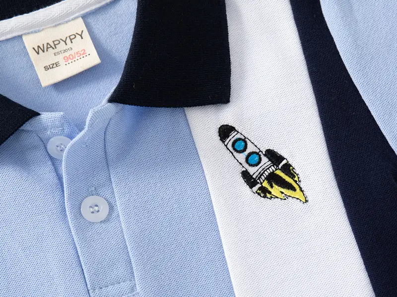 Children's Boys Polo T-Shirt Yellow Blue White 2025 — feature 7