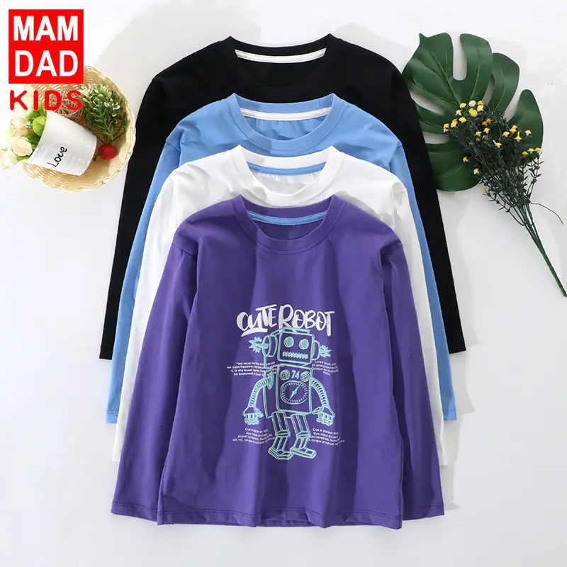 Blue Cute Resort Boys Long Sleeve T-Shirt - Image 5