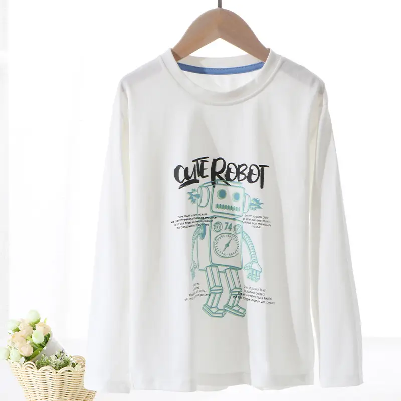 Blue Cute Resort Boys Long Sleeve T-Shirt - Image 2