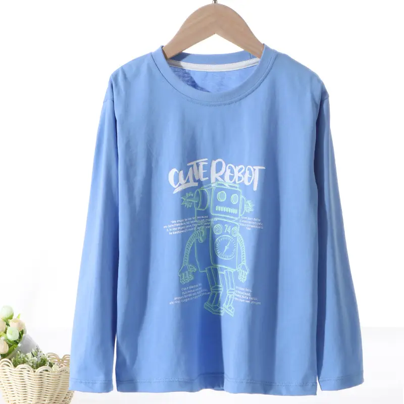Blue Cute Resort Boys Long Sleeve T-Shirt - Image 3